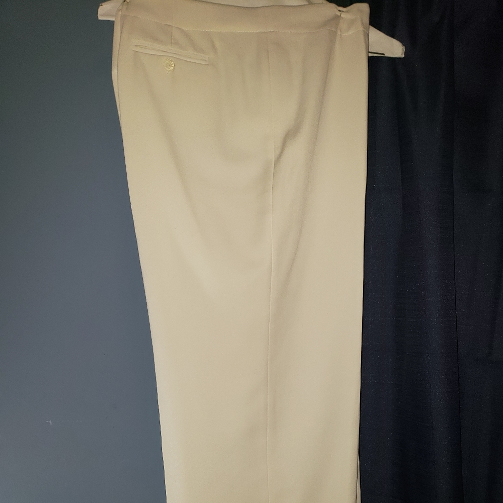 Winter white lined wool slacks